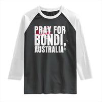Pray for Bondi Australia Raglan Shirt Memorial Unity and Support Tribute - Wonder Print Shop