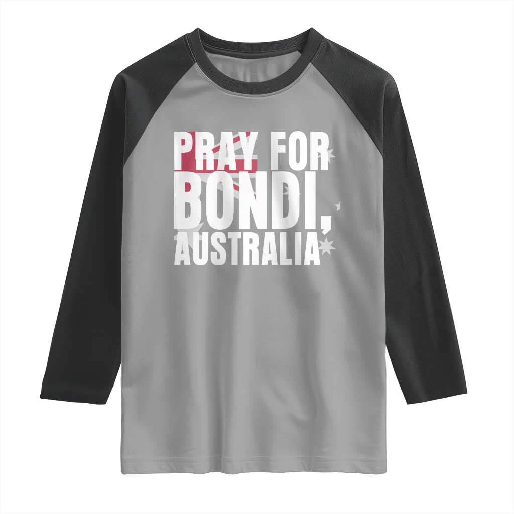 Pray for Bondi Australia Raglan Shirt Memorial Unity and Support Tribute - Wonder Print Shop