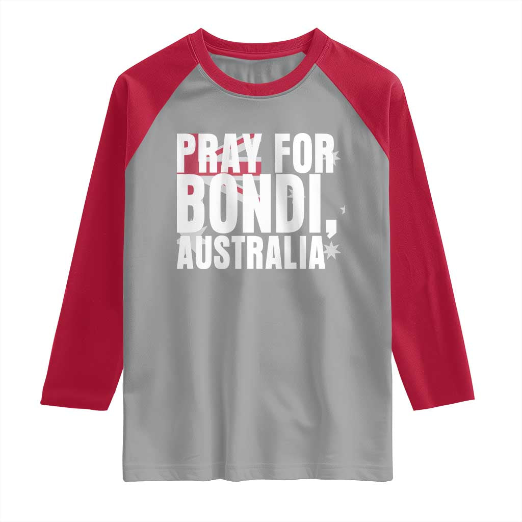 Pray for Bondi Australia Raglan Shirt Memorial Unity and Support Tribute - Wonder Print Shop