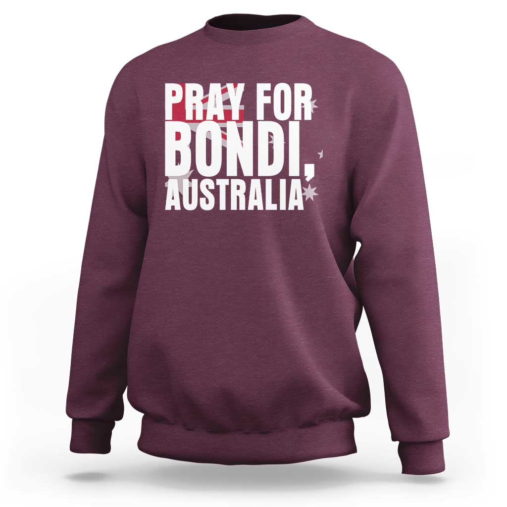 Pray for Bondi Australia Sweatshirt Memorial Unity and Support Tribute - Wonder Print Shop