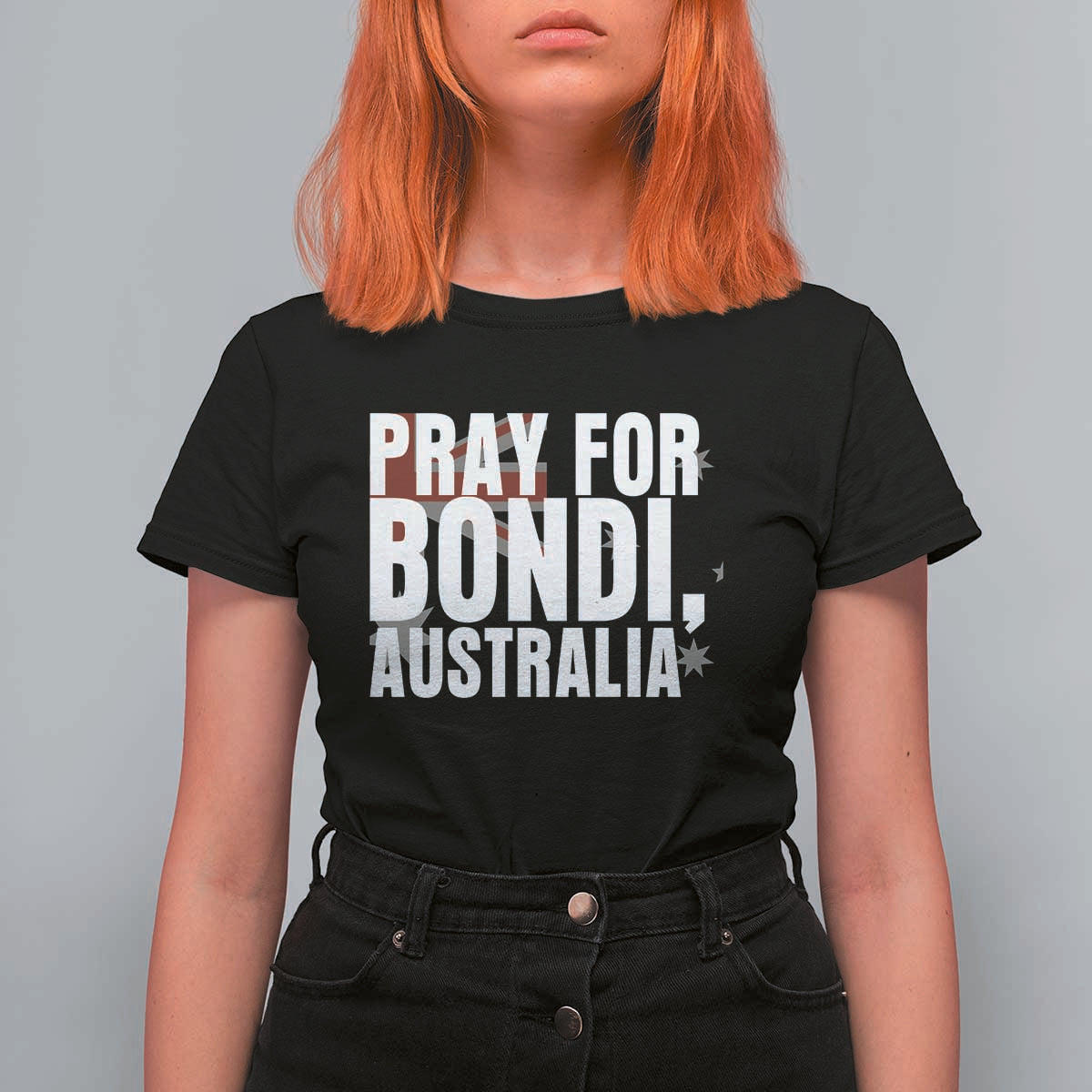 Pray for Bondi Australia T Shirt For Women Memorial Unity and Support Tribute - Wonder Print Shop