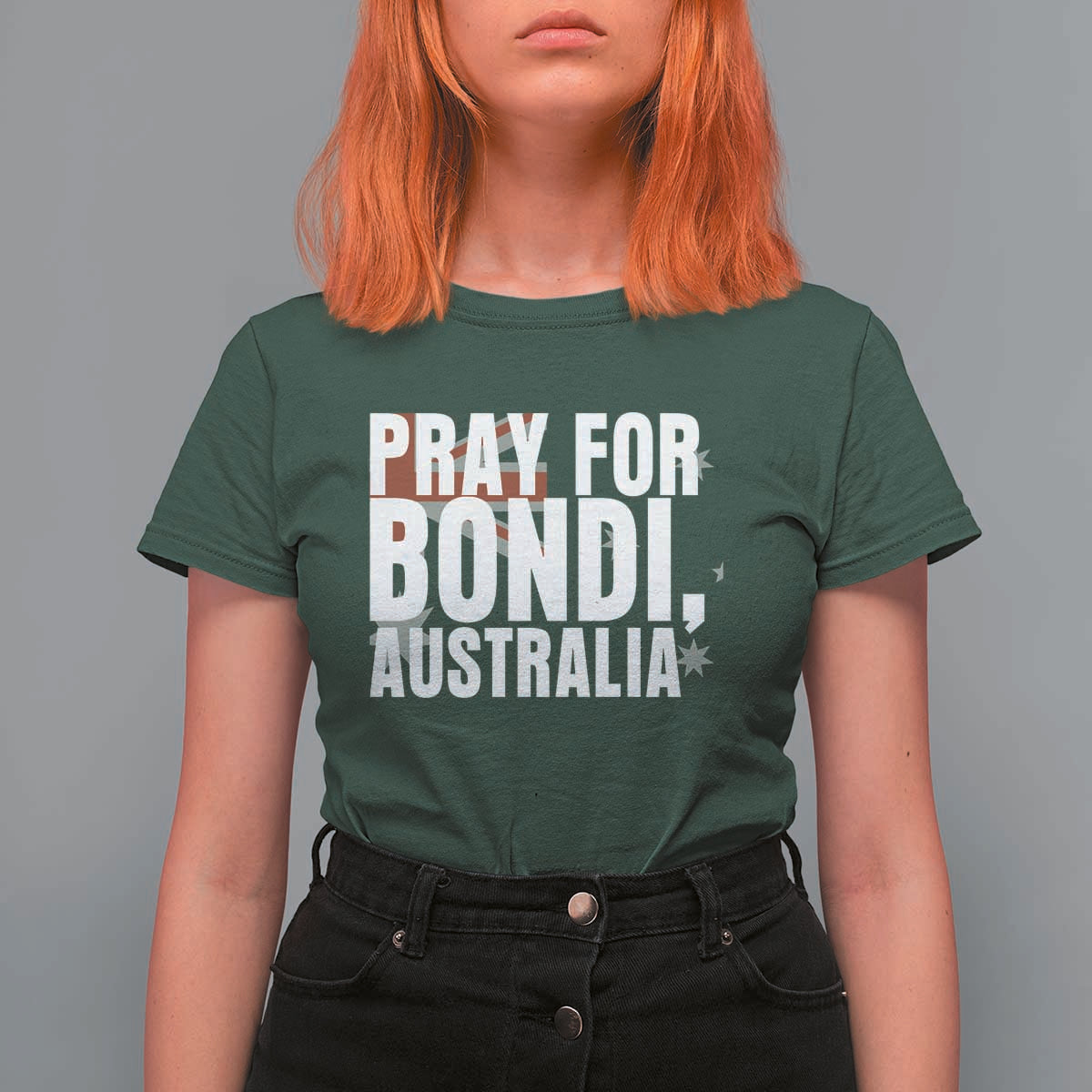 Pray for Bondi Australia T Shirt For Women Memorial Unity and Support Tribute - Wonder Print Shop