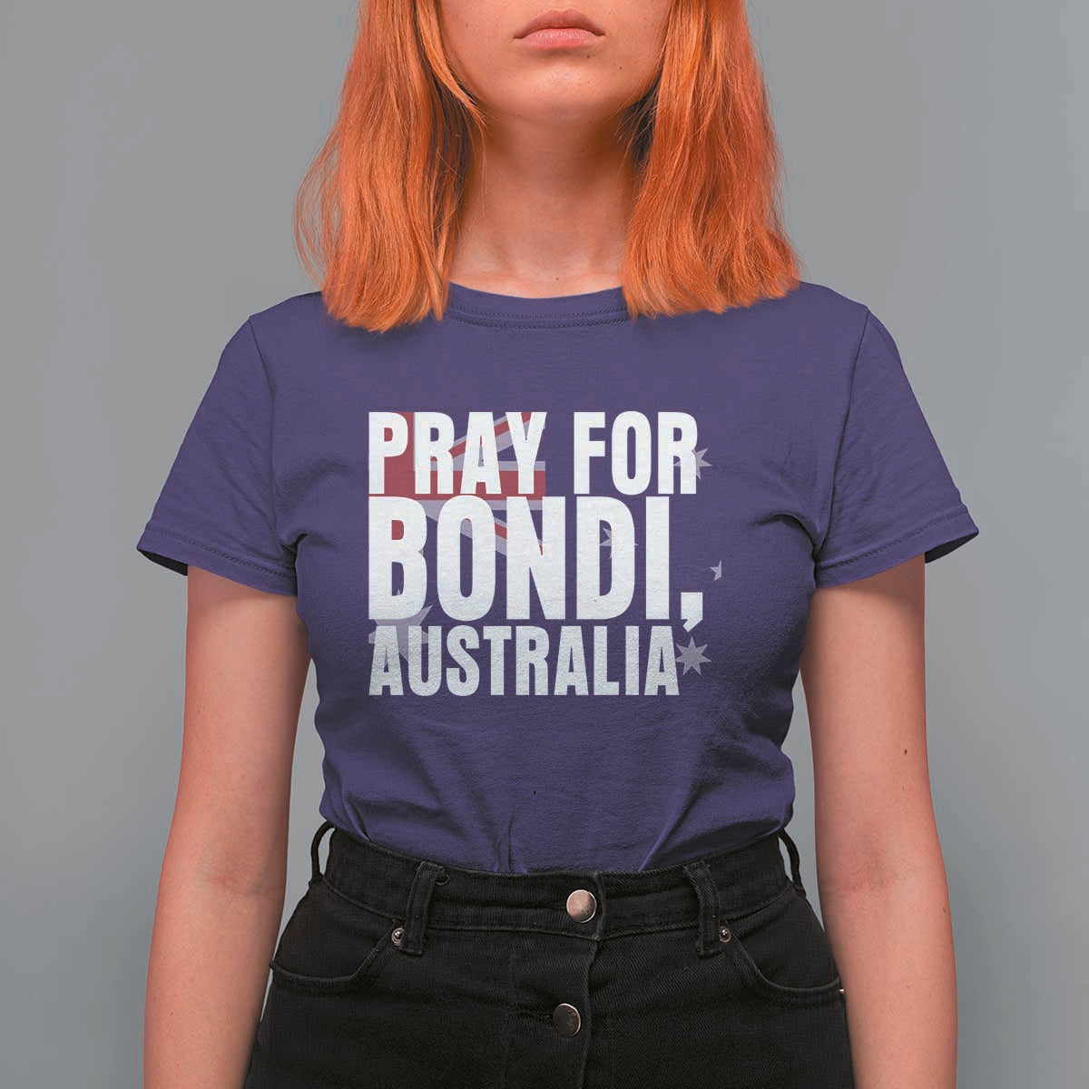 Pray for Bondi Australia T Shirt For Women Memorial Unity and Support Tribute - Wonder Print Shop