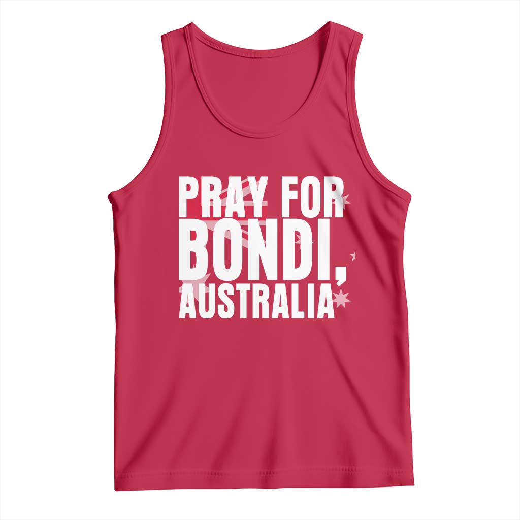 Pray for Bondi Australia Tank Top Memorial Unity and Support Tribute - Wonder Print Shop
