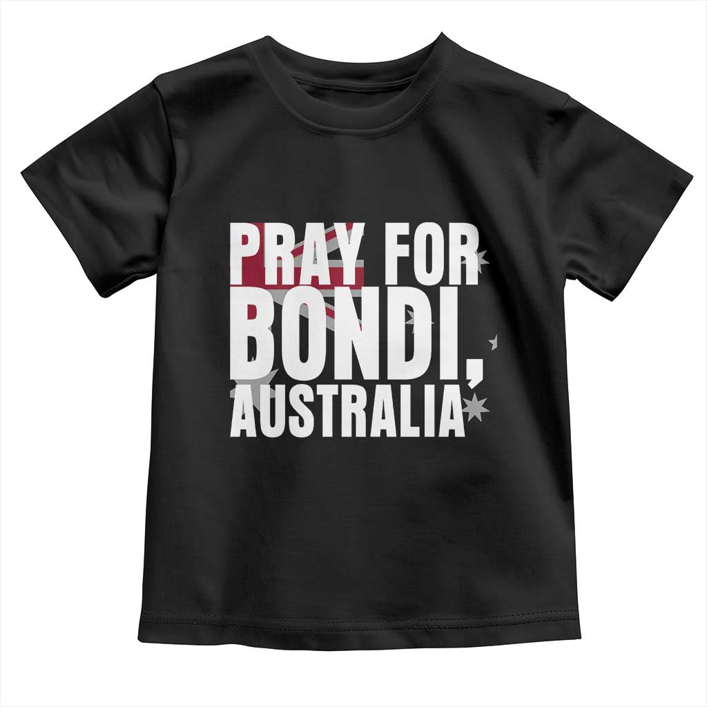 Pray for Bondi Australia Toddler T Shirt Memorial Unity and Support Tribute - Wonder Print Shop