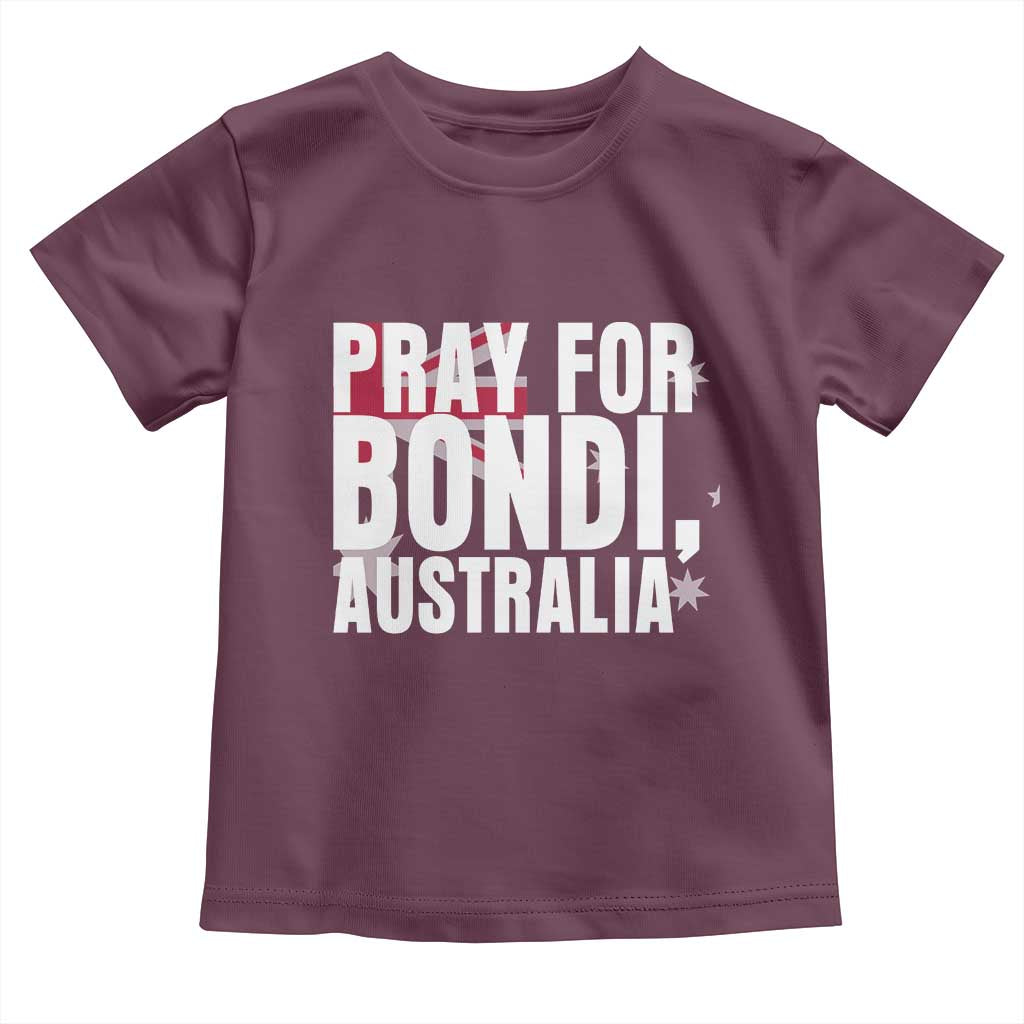 Pray for Bondi Australia Toddler T Shirt Memorial Unity and Support Tribute - Wonder Print Shop