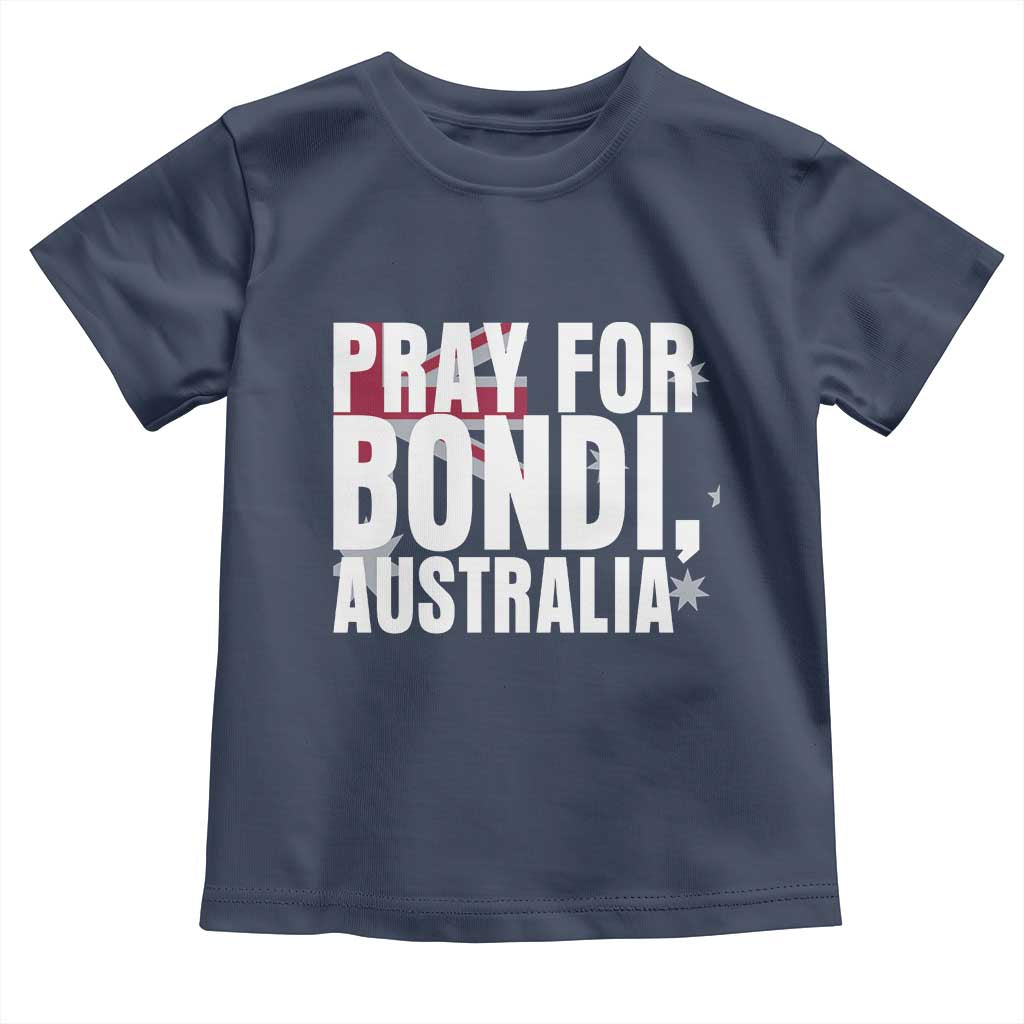 Pray for Bondi Australia Toddler T Shirt Memorial Unity and Support Tribute - Wonder Print Shop