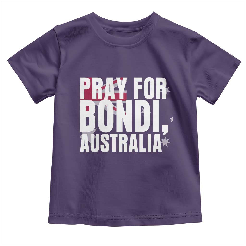 Pray for Bondi Australia Toddler T Shirt Memorial Unity and Support Tribute - Wonder Print Shop
