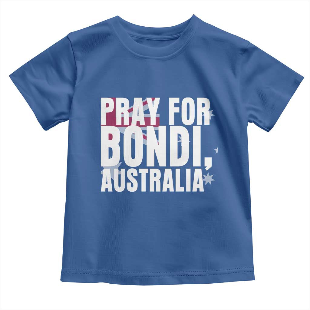 Pray for Bondi Australia Toddler T Shirt Memorial Unity and Support Tribute - Wonder Print Shop