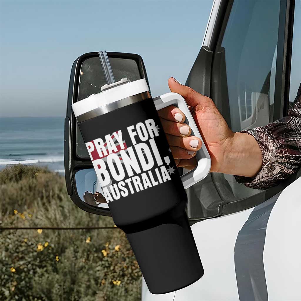 Pray for Bondi Australia Tumbler With Handle Memorial Unity and Support Tribute - Wonder Print Shop
