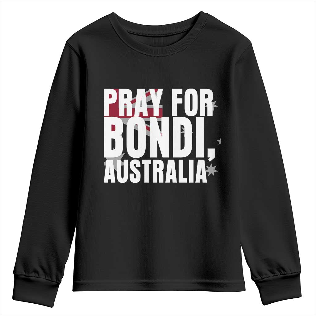 Pray for Bondi Australia Youth Sweatshirt Memorial Unity and Support Tribute - Wonder Print Shop