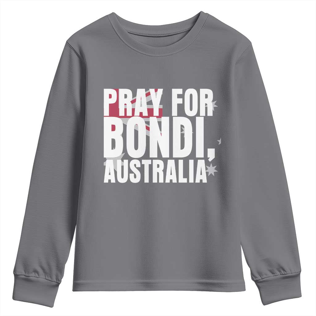 Pray for Bondi Australia Youth Sweatshirt Memorial Unity and Support Tribute - Wonder Print Shop