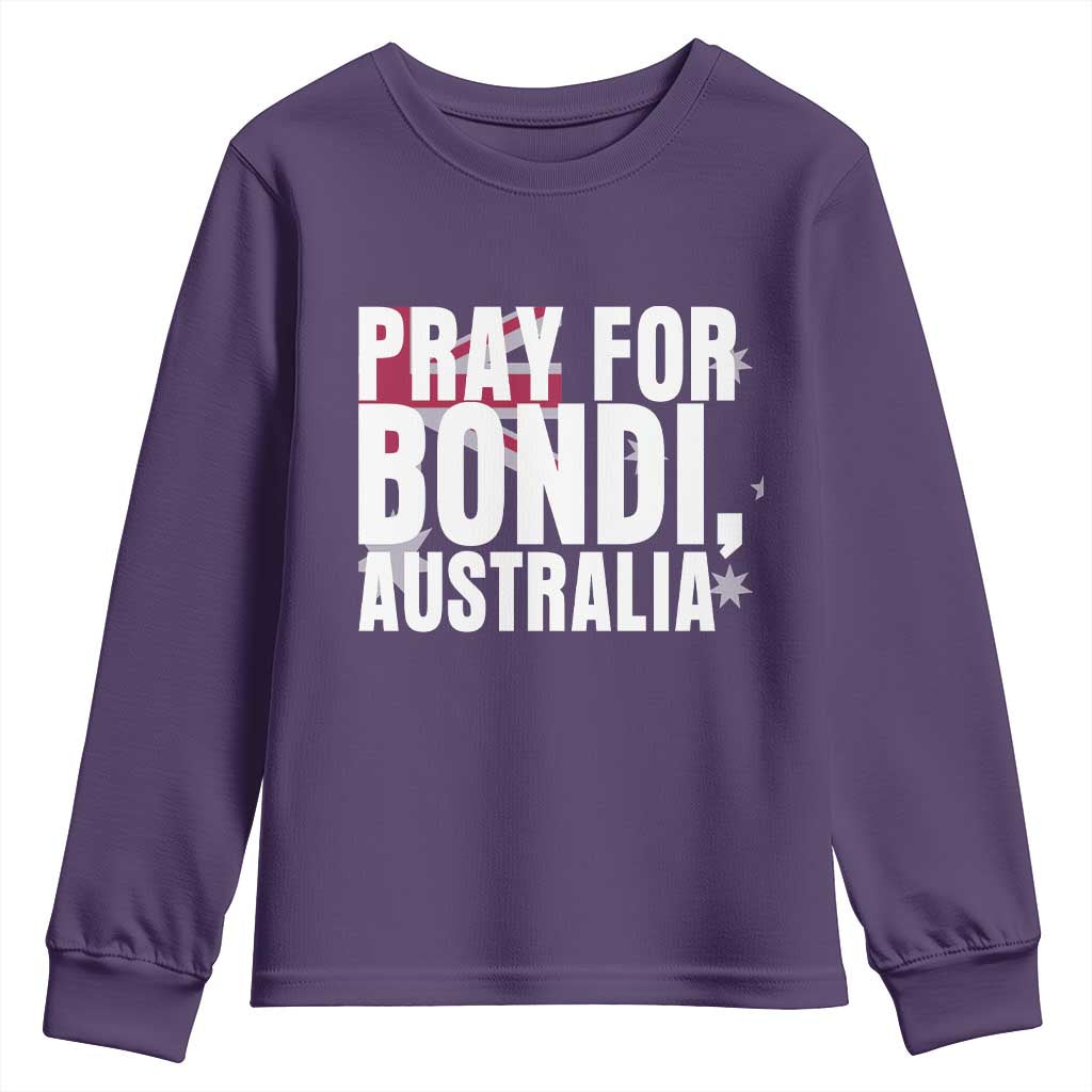 Pray for Bondi Australia Youth Sweatshirt Memorial Unity and Support Tribute - Wonder Print Shop