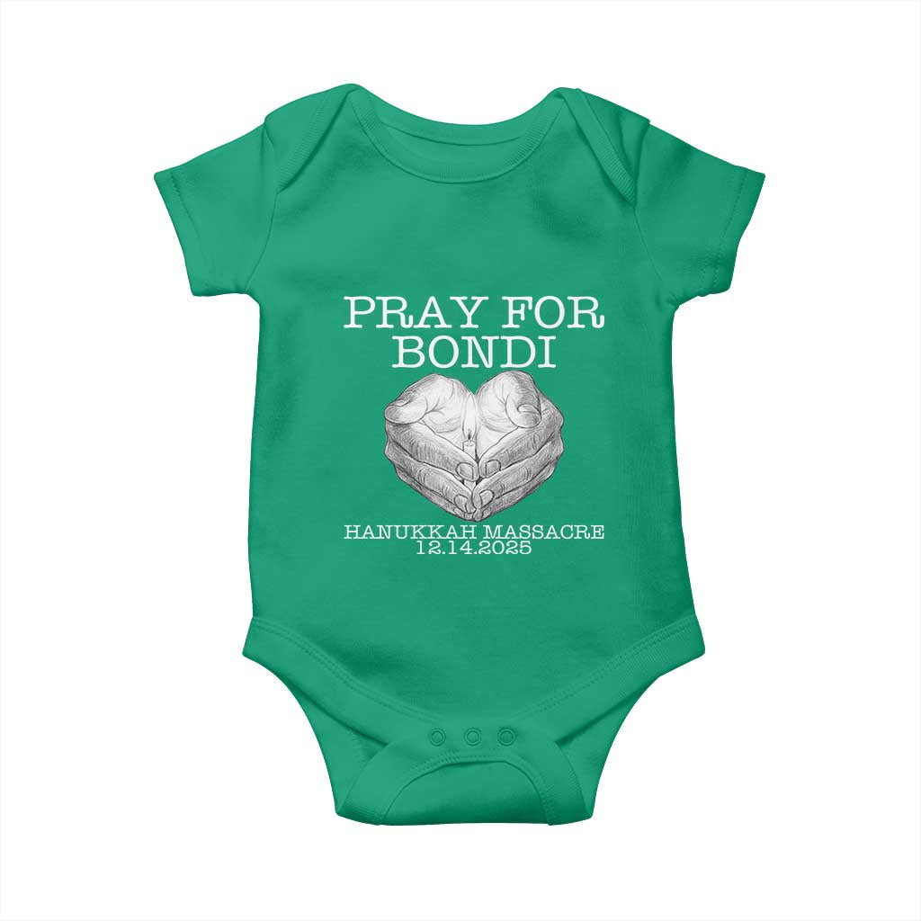 Pray for Bondi Australia Baby Onesie Hanukkah Memorial December 14 Tribute Support - Wonder Print Shop