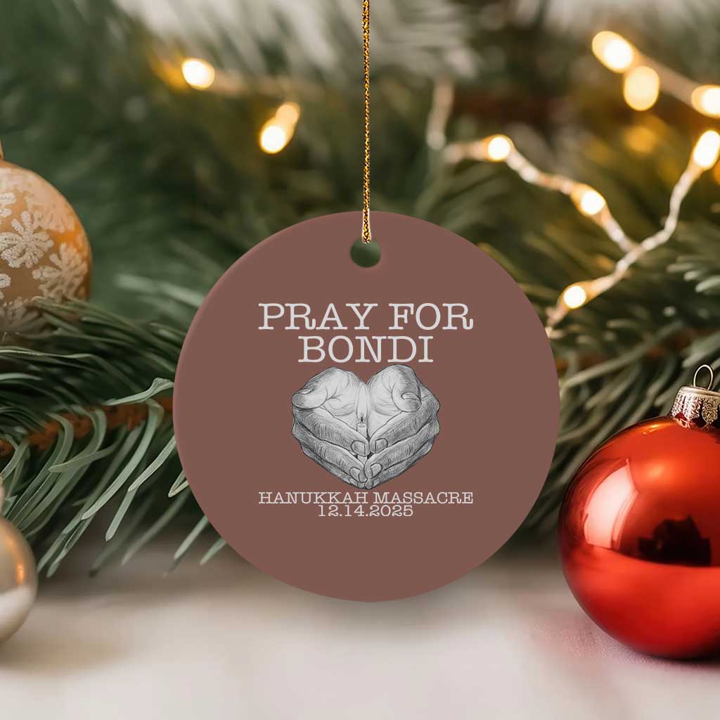 Pray for Bondi Australia Ceramic Ornament Hanukkah Memorial December 14 Tribute Support - Wonder Print Shop