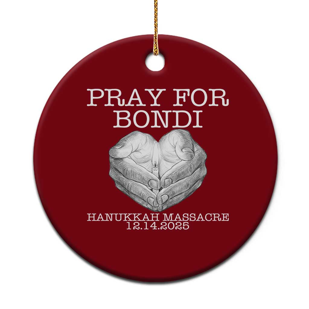 Pray for Bondi Australia Ceramic Ornament Hanukkah Memorial December 14 Tribute Support - Wonder Print Shop