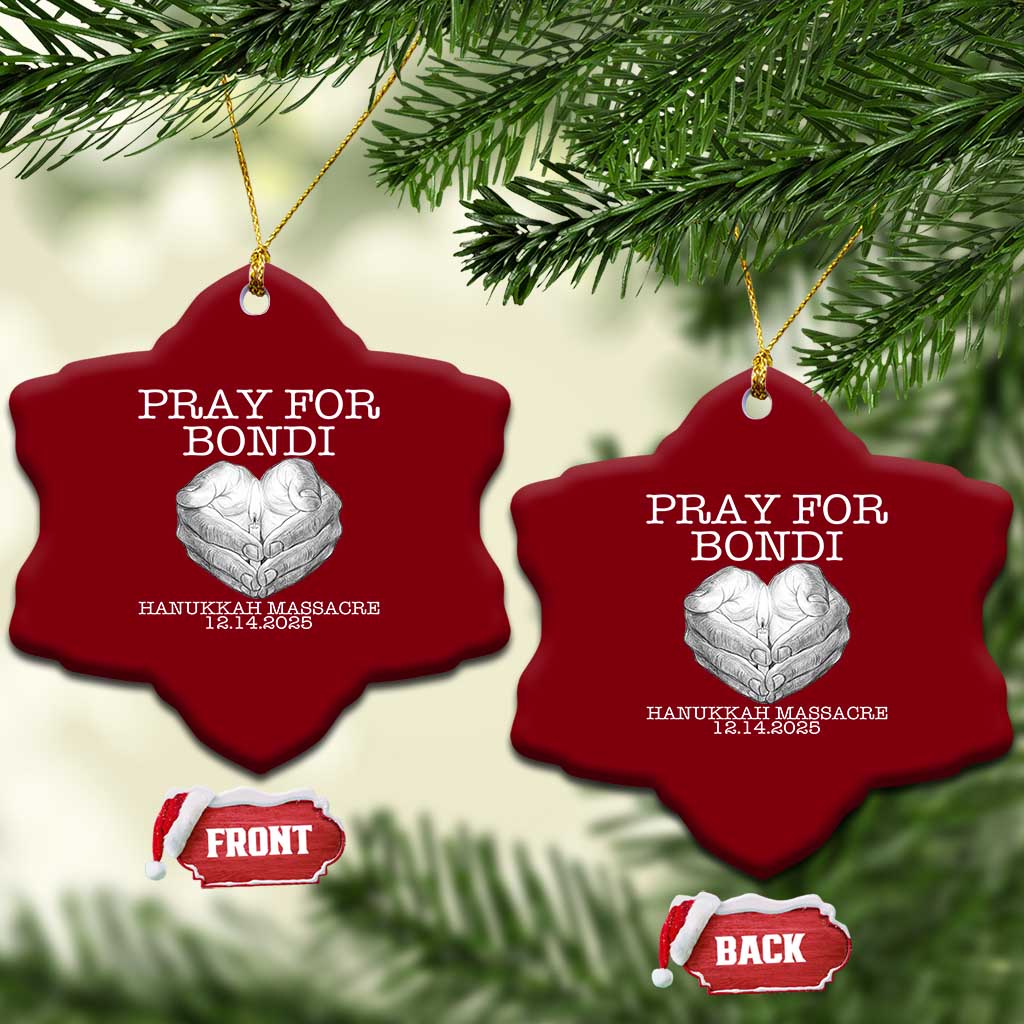 Pray for Bondi Australia Ceramic Ornament Hanukkah Memorial December 14 Tribute Support - Wonder Print Shop
