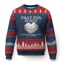 Pray for Bondi Australia Ugly Christmas Sweater Hanukkah Memorial December 14 Tribute Support - Wonder Print Shop