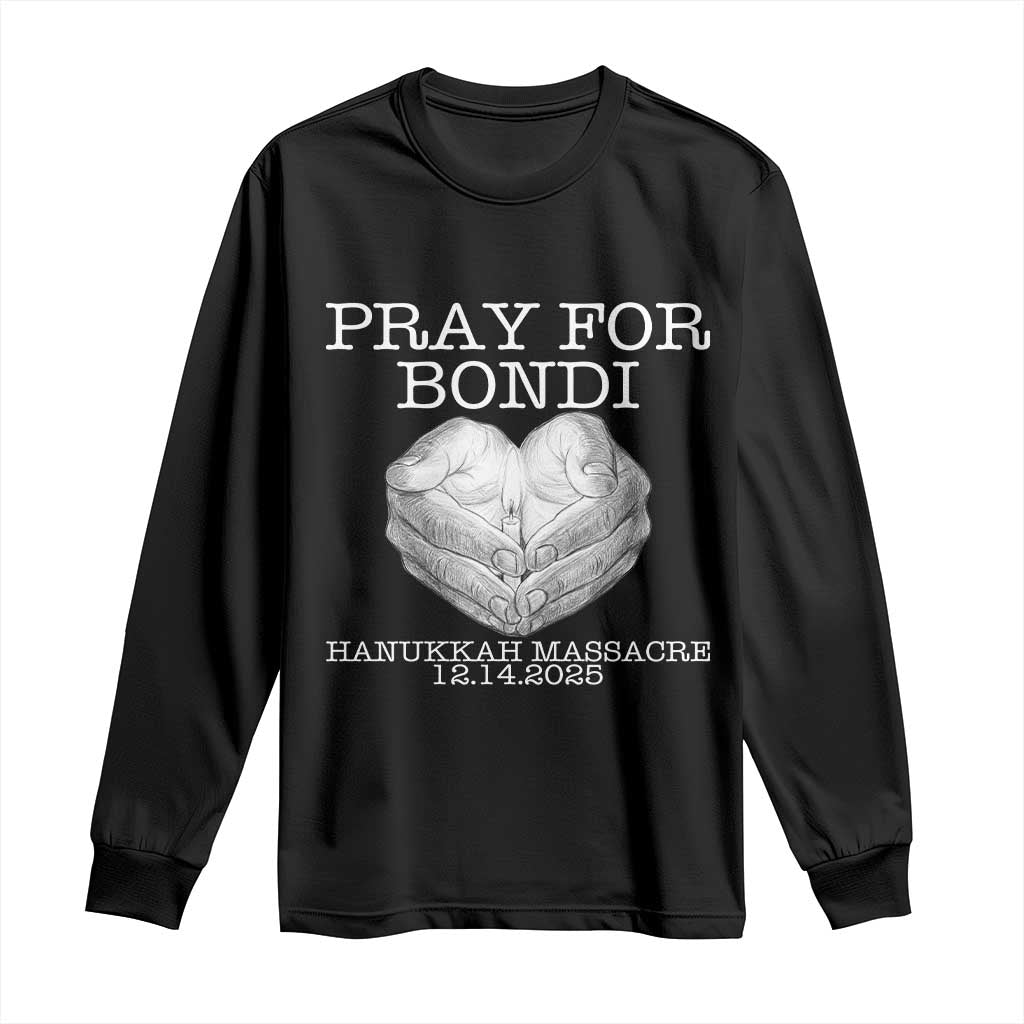 Pray for Bondi Australia Long Sleeve Shirt Hanukkah Memorial December 14 Tribute Support - Wonder Print Shop