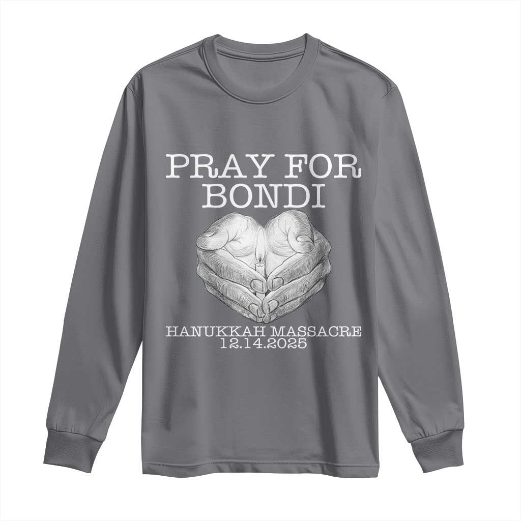 Pray for Bondi Australia Long Sleeve Shirt Hanukkah Memorial December 14 Tribute Support - Wonder Print Shop