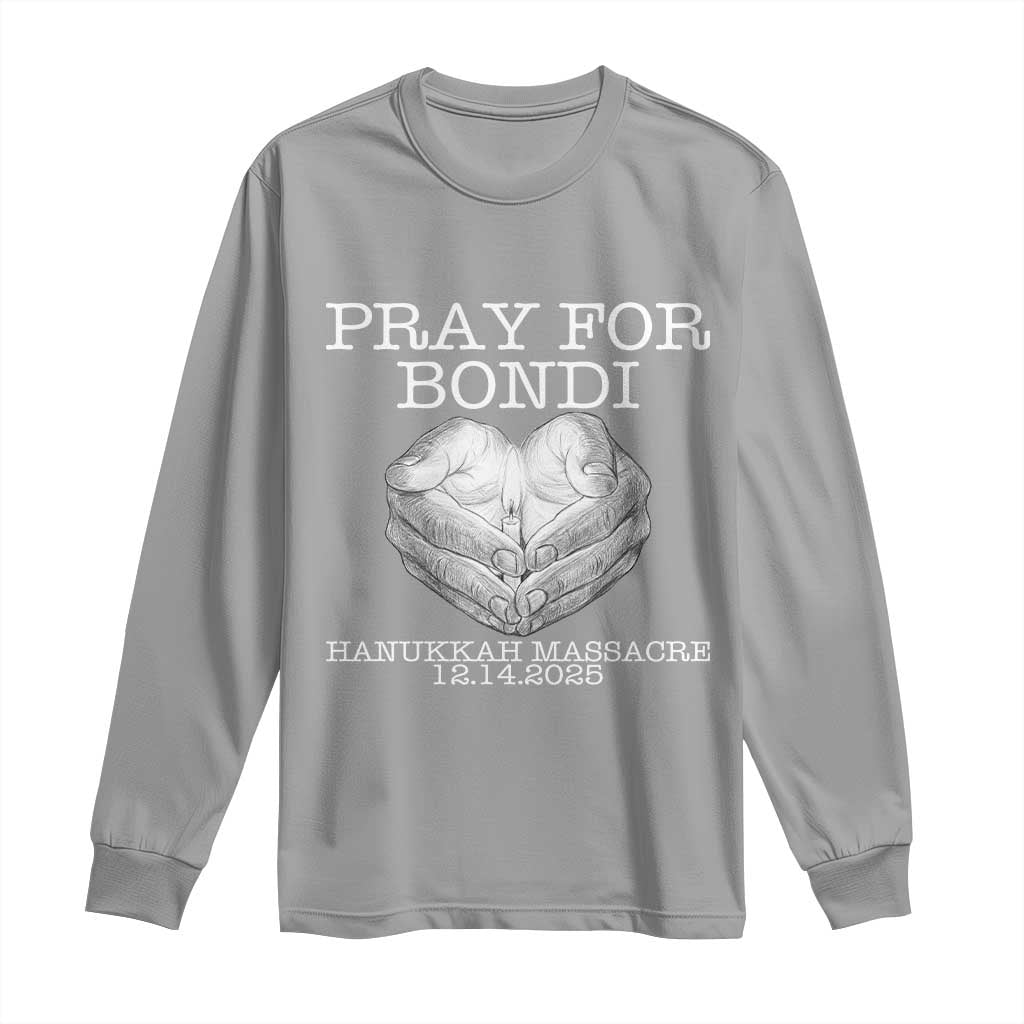Pray for Bondi Australia Long Sleeve Shirt Hanukkah Memorial December 14 Tribute Support - Wonder Print Shop