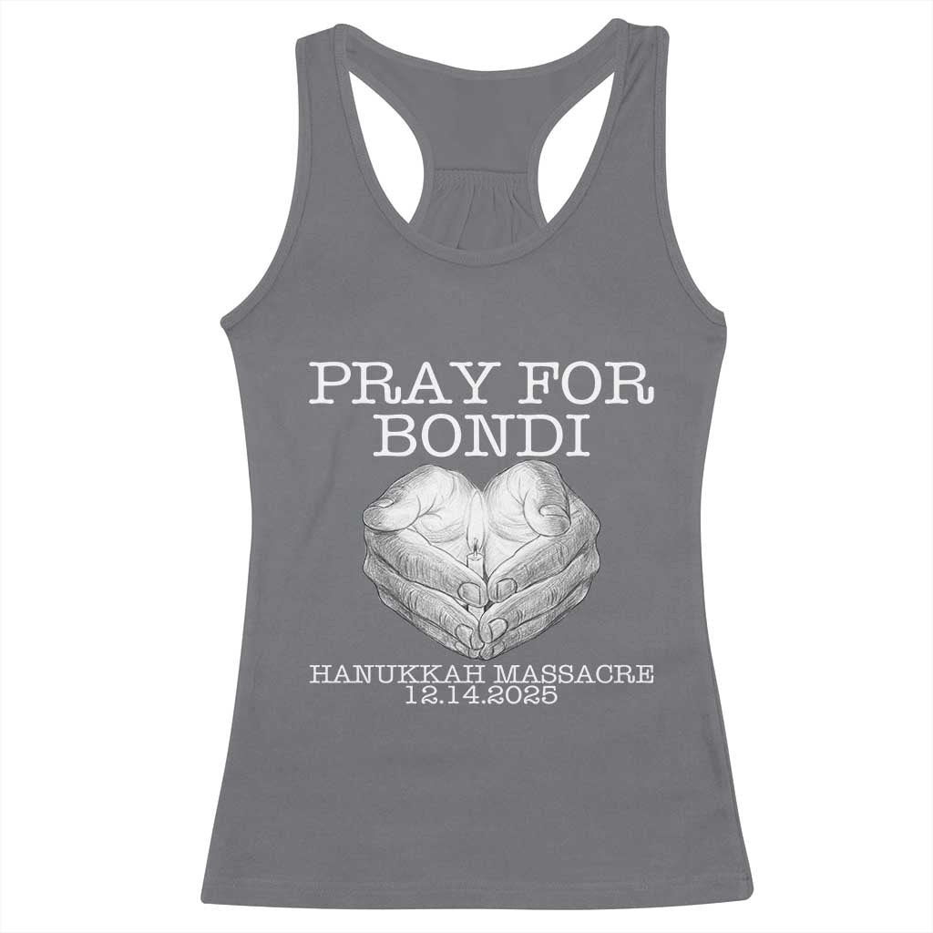 Pray for Bondi Australia Racerback Tank Top Hanukkah Memorial December 14 Tribute Support - Wonder Print Shop