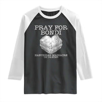 Pray for Bondi Australia Raglan Shirt Hanukkah Memorial December 14 Tribute Support - Wonder Print Shop