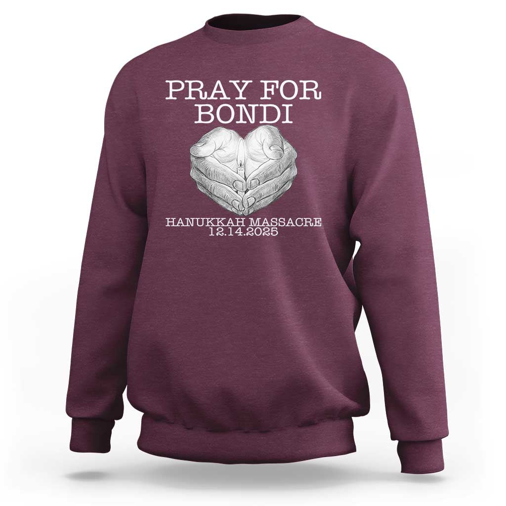 Pray for Bondi Australia Sweatshirt Hanukkah Memorial December 14 Tribute Support - Wonder Print Shop
