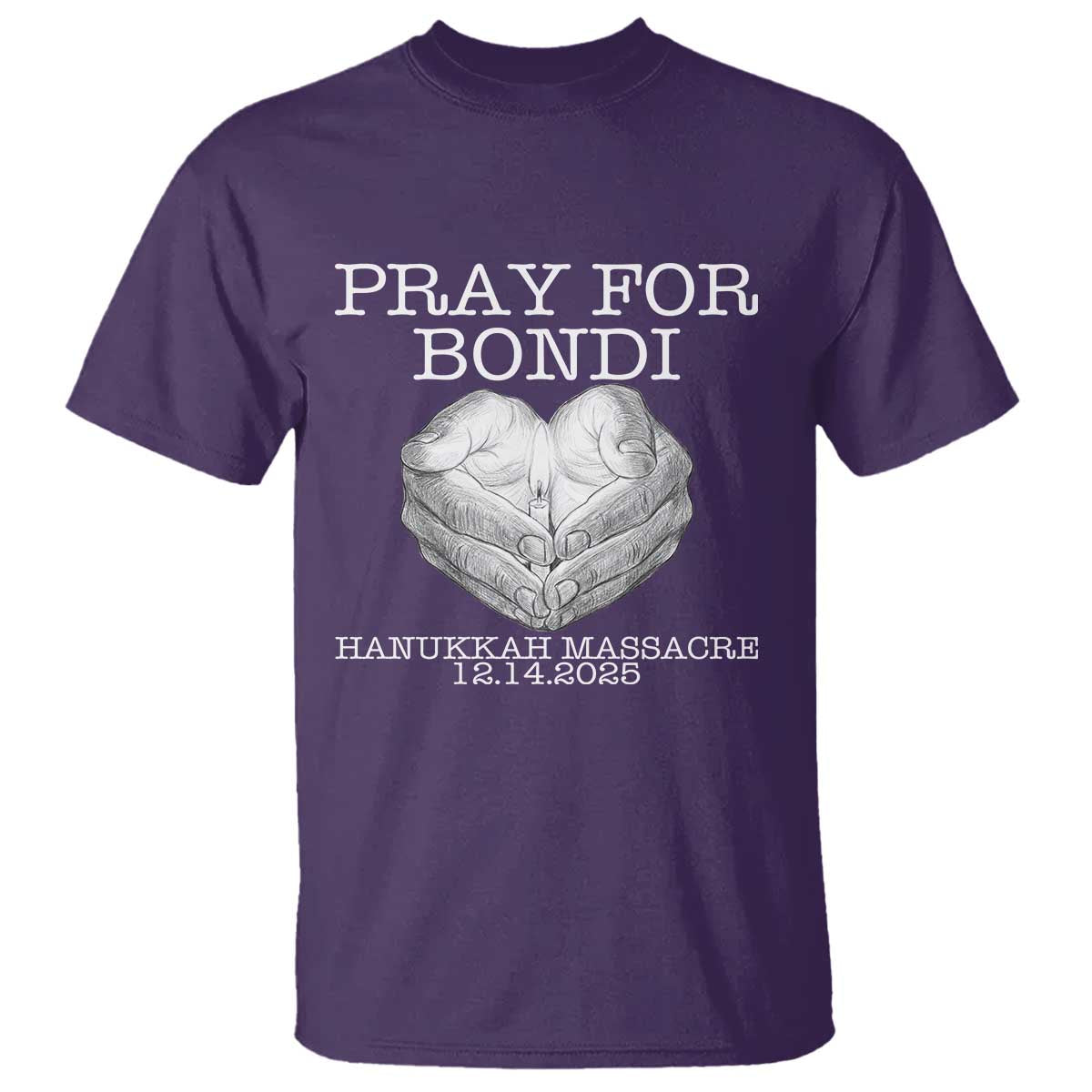 Pray for Bondi Australia T Shirt Hanukkah Memorial December 14 Tribute Support - Wonder Print Shop
