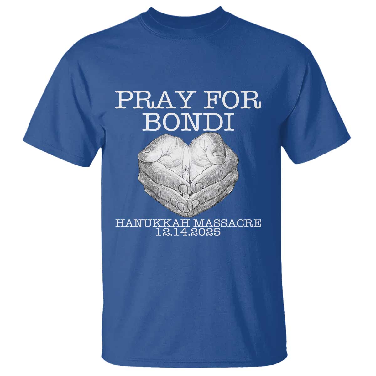 Pray for Bondi Australia T Shirt Hanukkah Memorial December 14 Tribute Support - Wonder Print Shop