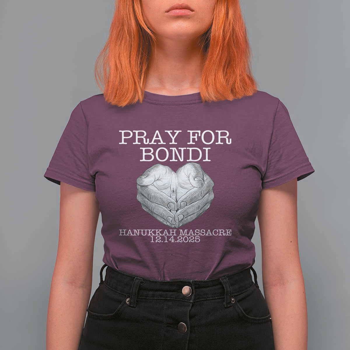 Pray for Bondi Australia T Shirt For Women Hanukkah Memorial December 14 Tribute Support - Wonder Print Shop