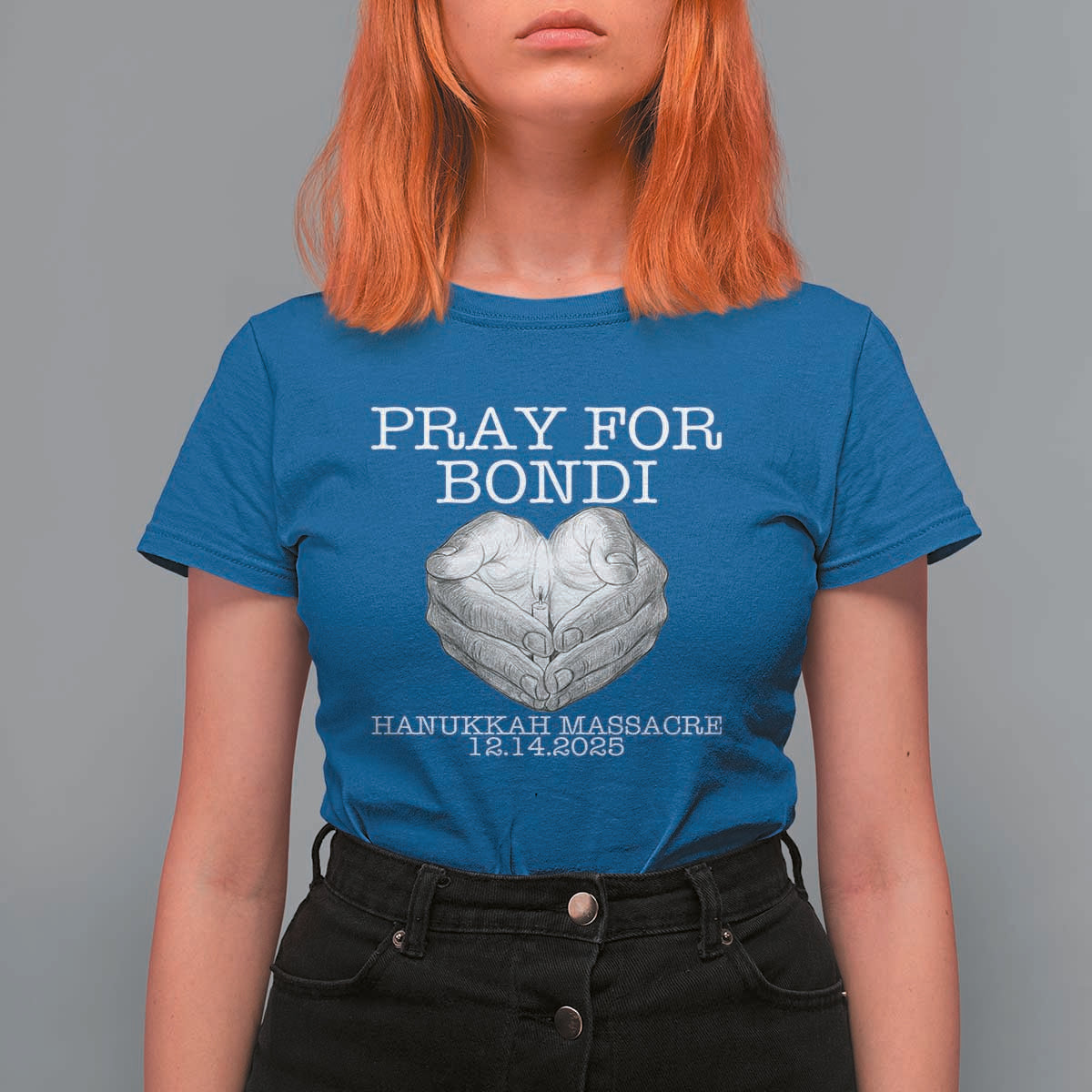 Pray for Bondi Australia T Shirt For Women Hanukkah Memorial December 14 Tribute Support - Wonder Print Shop