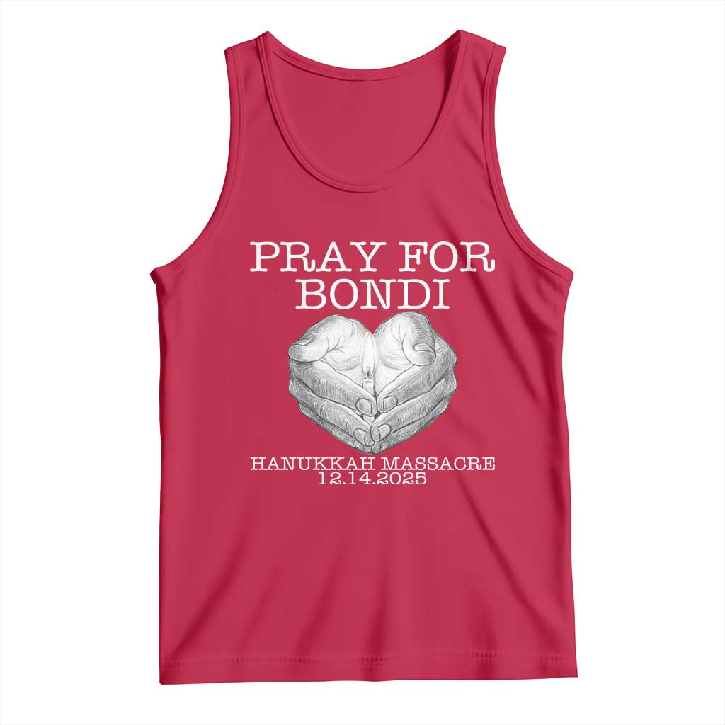 Pray for Bondi Australia Tank Top Hanukkah Memorial December 14 Tribute Support - Wonder Print Shop