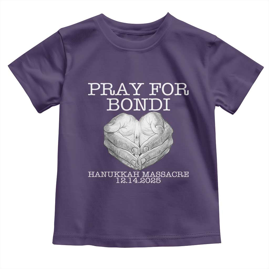 Pray for Bondi Australia Toddler T Shirt Hanukkah Memorial December 14 Tribute Support - Wonder Print Shop