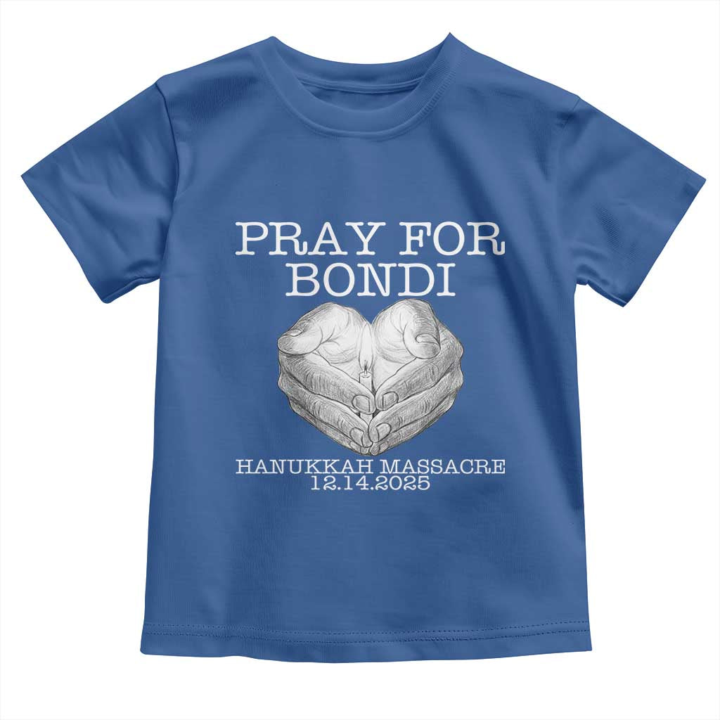 Pray for Bondi Australia Toddler T Shirt Hanukkah Memorial December 14 Tribute Support - Wonder Print Shop