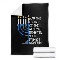 Jewish Faith and Pray Throw Blanket May The Glow Of The Menorah Brighten Your Darkest Moments - Wonder Print Shop