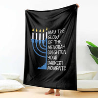 Jewish Faith and Pray Throw Blanket May The Glow Of The Menorah Brighten Your Darkest Moments - Wonder Print Shop