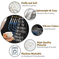 Jewish Faith and Pray Throw Blanket May The Glow Of The Menorah Brighten Your Darkest Moments - Wonder Print Shop