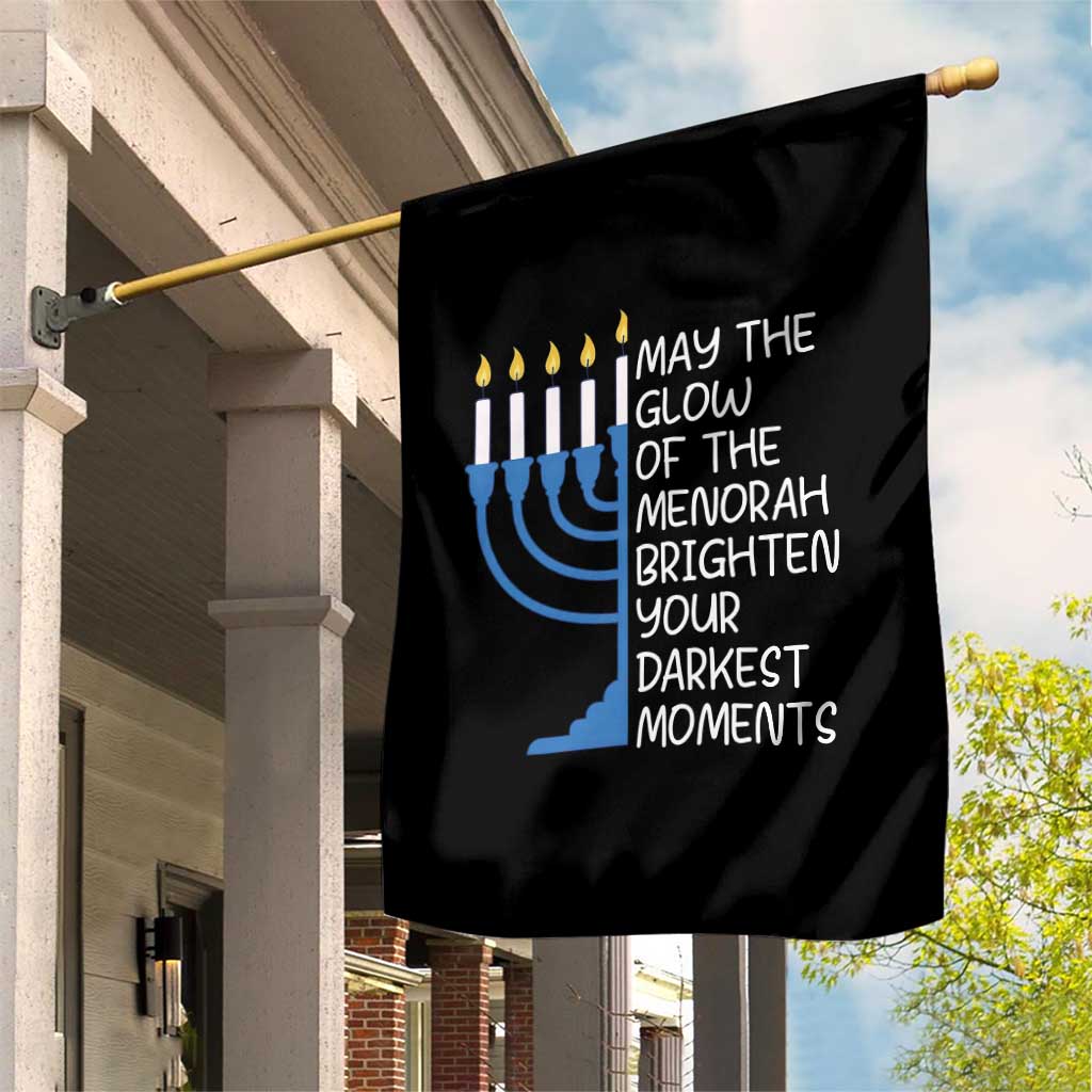 Jewish Faith and Pray Garden Flag May The Glow Of The Menorah Brighten Your Darkest Moments - Wonder Print Shop