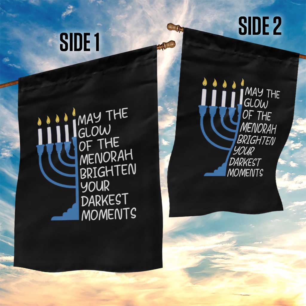 Jewish Faith and Pray Garden Flag May The Glow Of The Menorah Brighten Your Darkest Moments - Wonder Print Shop