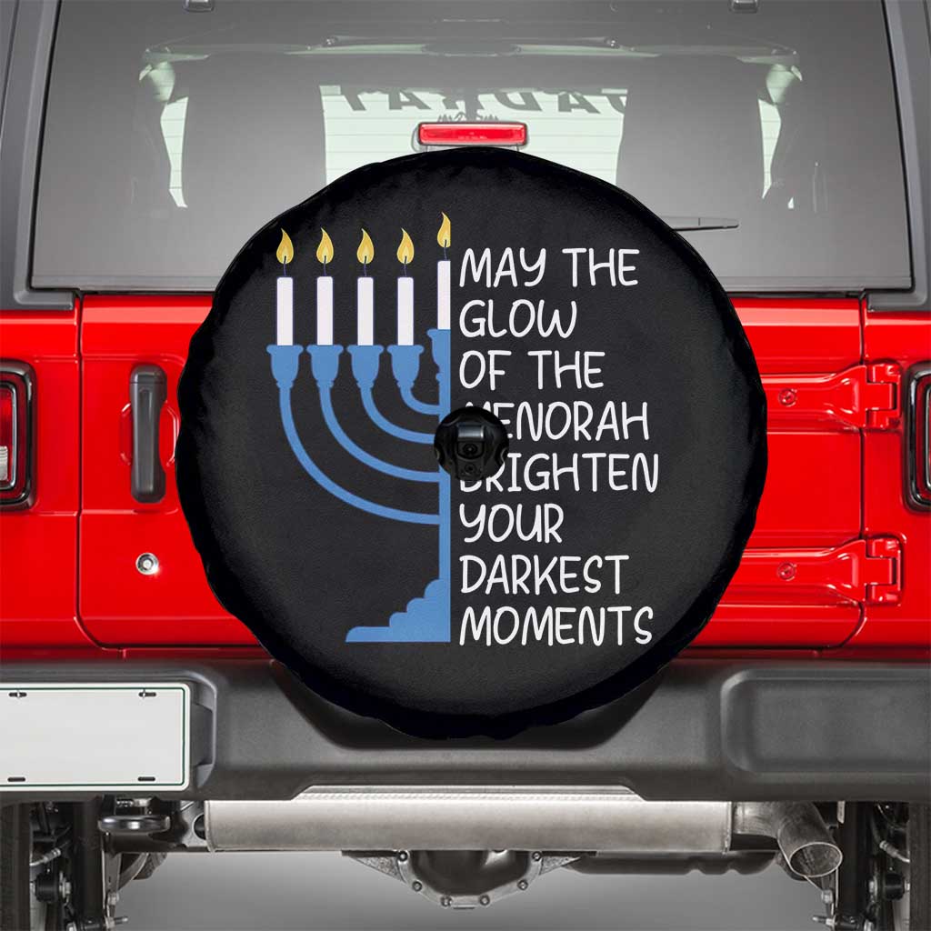 Jewish Faith and Pray Spare Tire Cover May The Glow Of The Menorah Brighten Your Darkest Moments - Wonder Print Shop