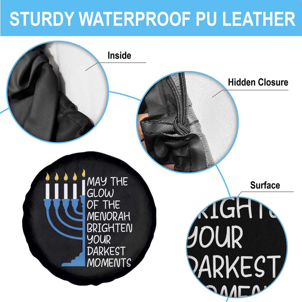 Jewish Faith and Pray Spare Tire Cover May The Glow Of The Menorah Brighten Your Darkest Moments - Wonder Print Shop