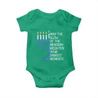 Jewish Faith and Pray Baby Onesie May The Glow Of The Menorah Brighten Your Darkest Moments - Wonder Print Shop