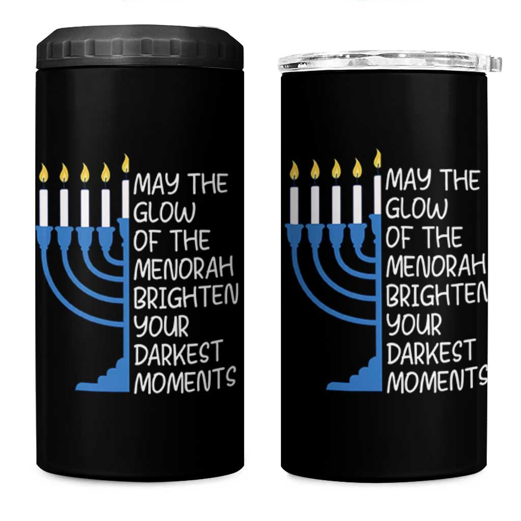 Jewish Faith and Pray 4 in 1 Can Cooler Tumbler May The Glow Of The Menorah Brighten Your Darkest Moments - Wonder Print Shop