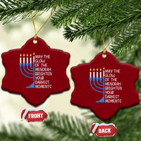 Jewish Faith and Pray Ceramic Ornament May The Glow Of The Menorah Brighten Your Darkest Moments - Wonder Print Shop