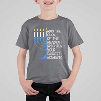 Jewish Faith and Pray T Shirt For Kid May The Glow Of The Menorah Brighten Your Darkest Moments - Wonder Print Shop