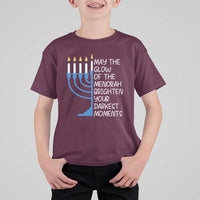 Jewish Faith and Pray T Shirt For Kid May The Glow Of The Menorah Brighten Your Darkest Moments - Wonder Print Shop