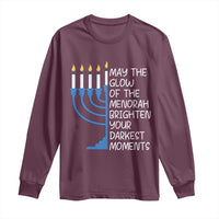 Jewish Faith and Pray Long Sleeve Shirt May The Glow Of The Menorah Brighten Your Darkest Moments - Wonder Print Shop