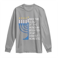 Jewish Faith and Pray Long Sleeve Shirt May The Glow Of The Menorah Brighten Your Darkest Moments - Wonder Print Shop