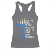 Jewish Faith and Pray Racerback Tank Top May The Glow Of The Menorah Brighten Your Darkest Moments - Wonder Print Shop
